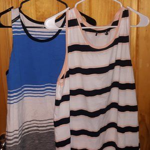 2 tank tops slim fit large